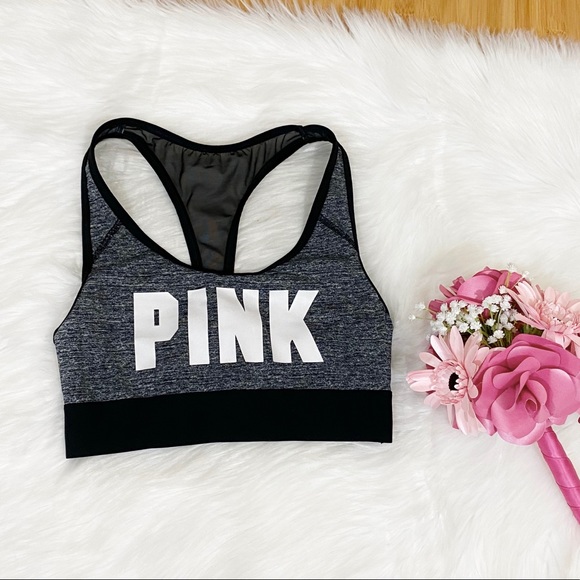 PINK Victoria's Secret Other - PINK By Victoria Secret Grey Logo Sports Bra S